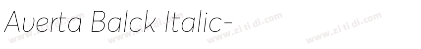 Averta Balck Italic字体转换